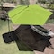 Pure Garden 10-Foot Offset Patio Umbrella with Square Base, Lime Green 50-102-LGB - alternate 1